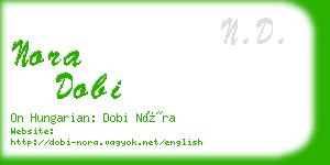 nora dobi business card